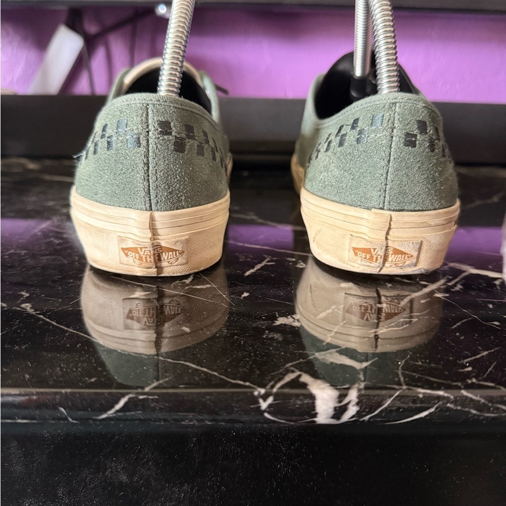 Vans Green Suede Authentic Sneakers - Picture 4 of 6